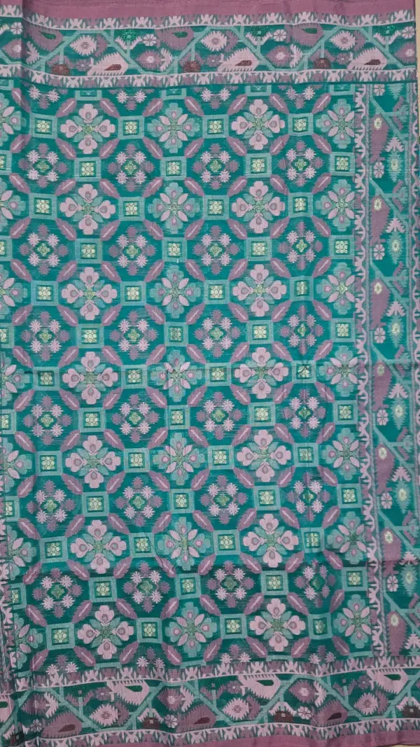 কটন জামদানি টিল শাড়ি