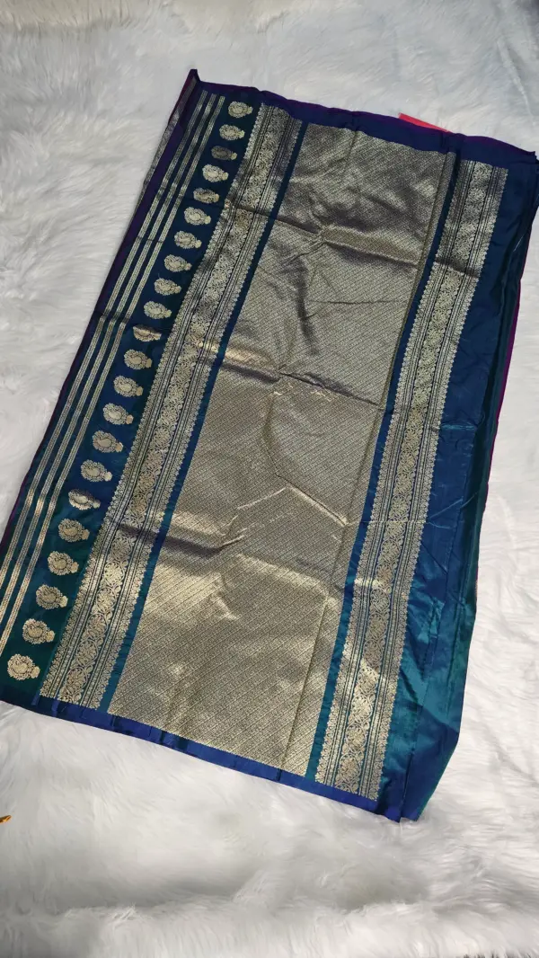 সাউথ সিল্ক রয়েল পার্পেল শাড়ি