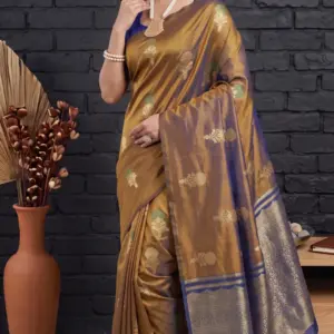 মাস্টার্ড গোল্ড সাউথ সিল্ক শাড়ি